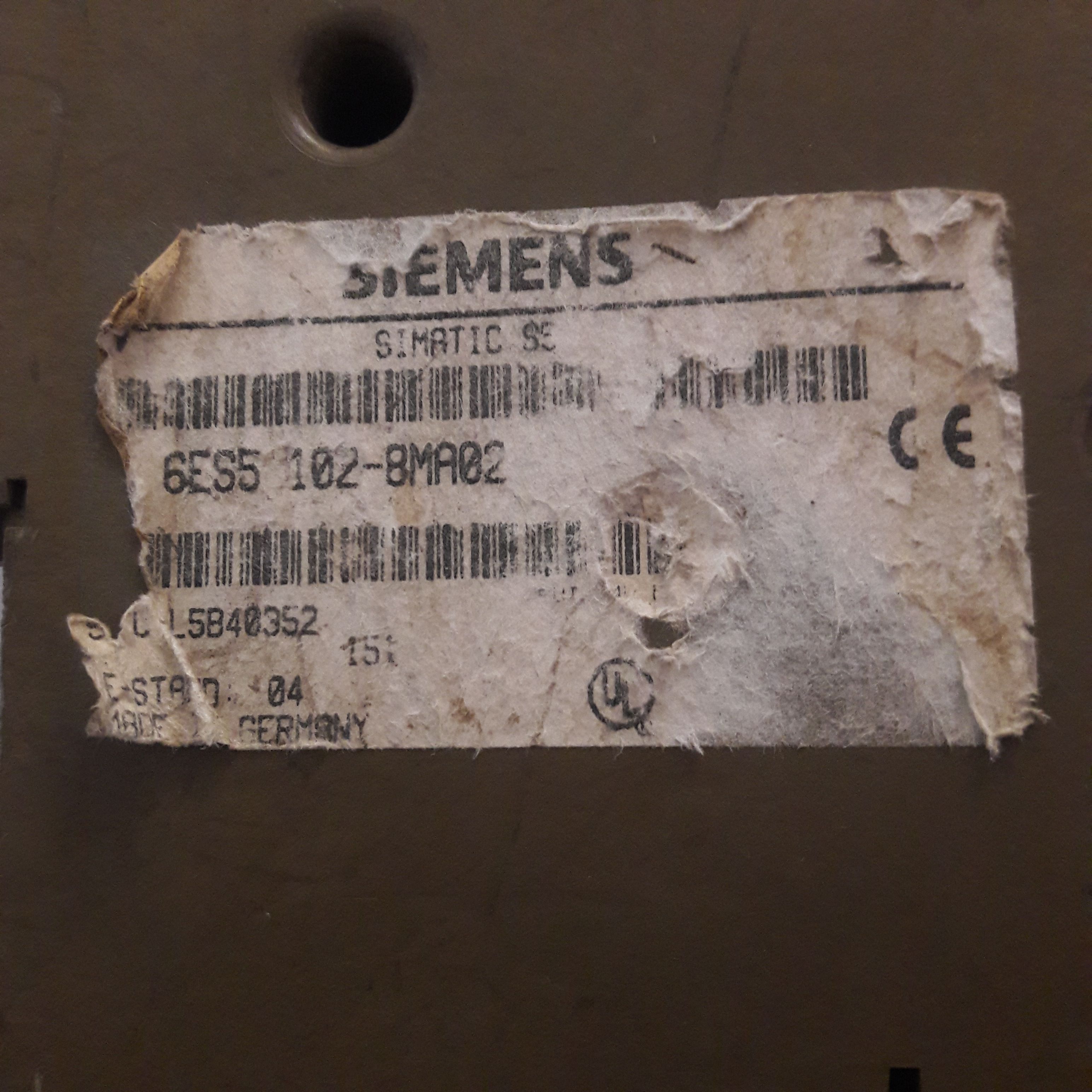 SIEMENS SIMATIC S7 6ES5 102-8MA02