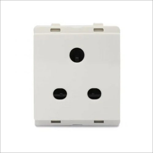 White 10A 2-3 Pin Socket With Shutter - Plastic, 86x86mm, White | Reliable, Durable, Childproof, Easy Install