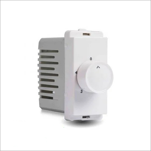 Module Step Type White Fan Regulator - Plastic, 86x86x35mm, 220V 1100W 5A, 3 Speeds | Speed Control, Modular Design, Energy Saving, Durable, Easy Installation