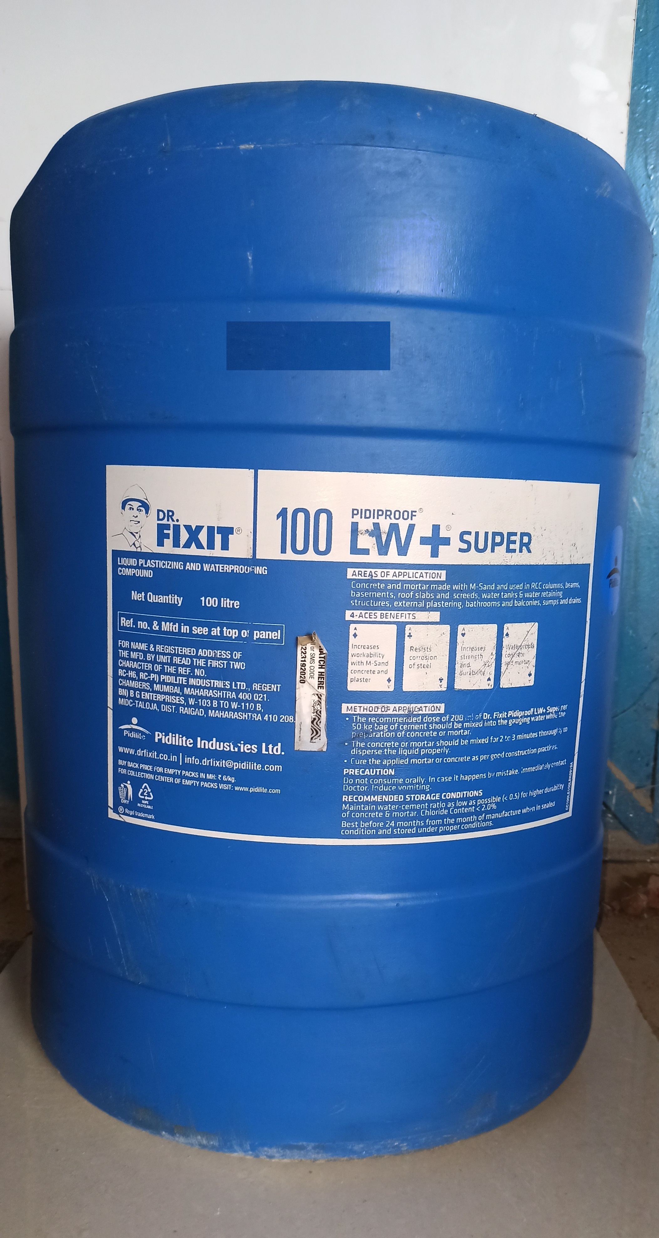Dr. Fixit 100 Pidiproof Lw+ Super 50 Kg