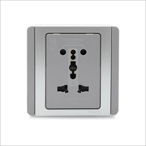 International Socket - ABS Plastic 86x86x35 mm, Grey, 10A 250V | Global Compatibility, Easy Installation, Durable Design