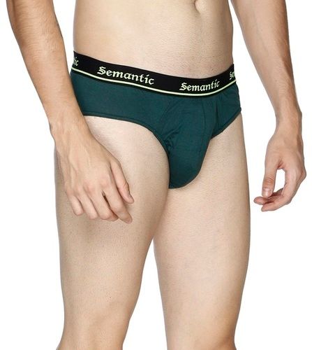 Green Men'S Cotton Solid Briefs Innerwear With Designer Fancy Waistband Age Group: 18 Above