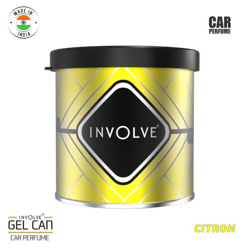 Yellow Involve Gel Can Car Air Freshener Gel - Citron Gel Car Fragrance