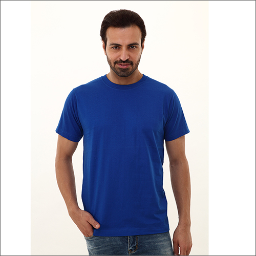 Mens Royal Blue Color Round Neck T-Shirt