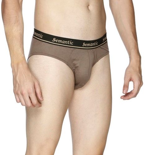 Brown Men'S Cotton Solid Briefs Innerwear With Designer Fancy Waistband Age Group: 18 Above