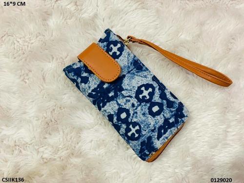 Stylish Ikkat Cotton Mobile Cover/Wallet