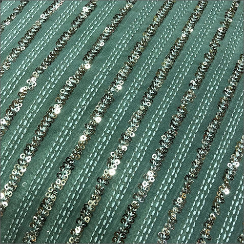 Washable Green Sequins Fabric