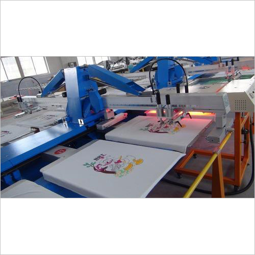 Automatic 4 Color 16 Station T-Shirt Printer