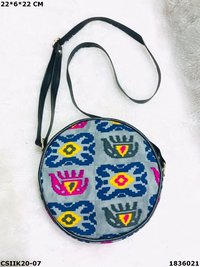 Stylish Ikkat Round Sling Bag
