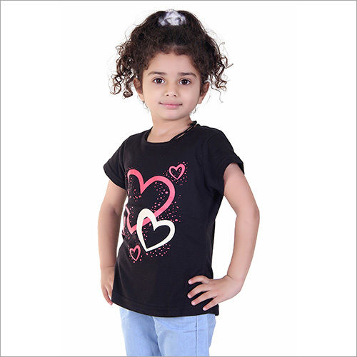 Trendy Girls Black Cotton Rich Tops