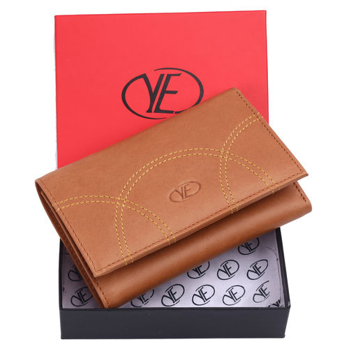 Ladies Brown Leather Wallet Size: Free  Sizes