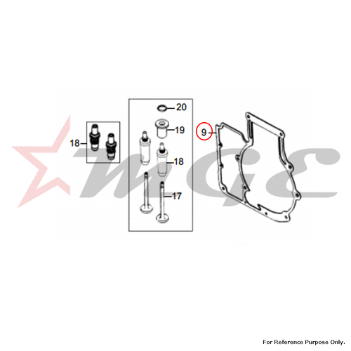Gasket For Crankcase Royal Enfield - Reference Part Number - #550154/B