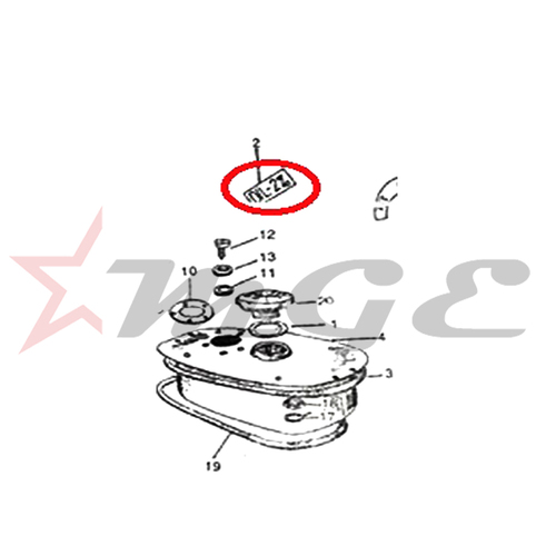 Vespa PX LML Star NV - Sticker (Oil 2%) - Reference Part Number - #C-4709058