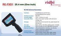 RE-FXD1 Handheld Digital Inkjet Printer 1 inch printing