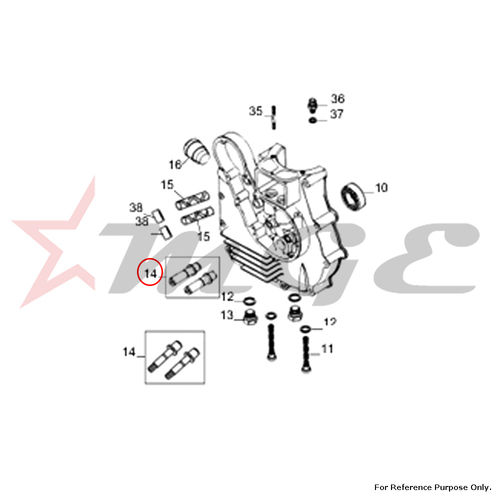 As Per Photo Cam Spindle, 0.006 Oversize For Royal Enfield - Reference Part Number - #140949