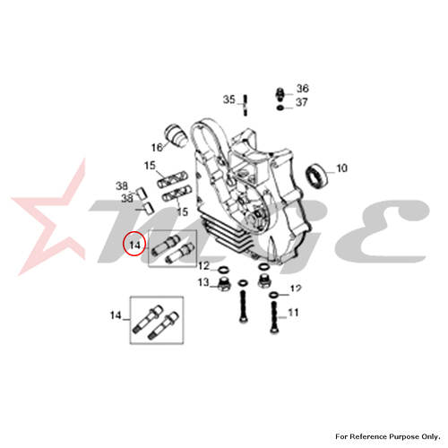 Cam Spindle, 0.006 Oversize For Royal Enfield - Reference Part Number - #140949