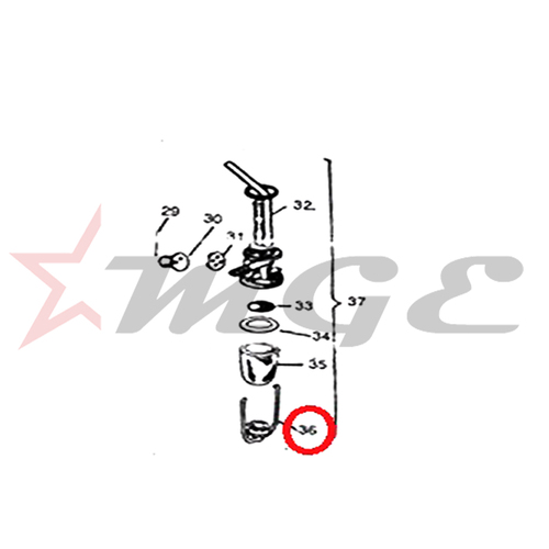 Vespa PX LML Star NV - Bowl Clamp - Reference Part Number - #9641M