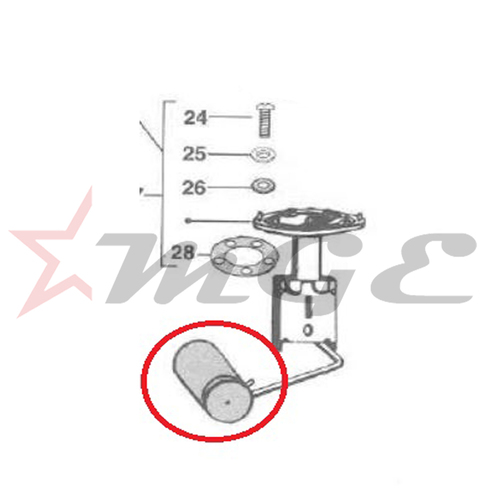 Vespa PX LML Star NV - Float (Plastic) - Reference Part Number - #C-4707859