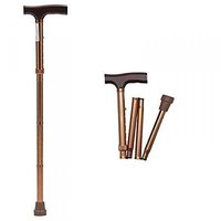 Smartcare Automatic Magnetic Snap-Out Folding Crutch Walking Cane Folding Stick with Adjustable Length (33-37 Inch) (Copper)
