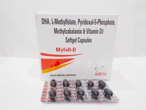 DHA, L-Methylfolate, Pyridoxal-5 Phosphate, Methylcobalamin & Vitamin D3 Softgel Capsules