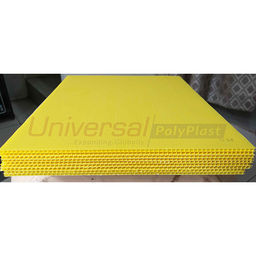 Yellow PP Corrugated Sheet