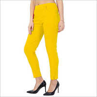 Ladies Yellow Lam Pant