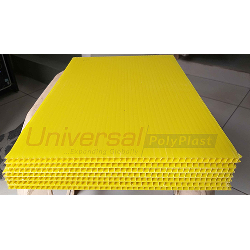 5mm Yellow PP Flute Board