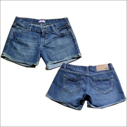 Blue Ladies Denim Shorts