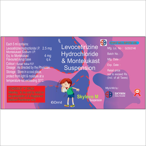 Levocetirizine Hydrochloride And Montelikast Suspension