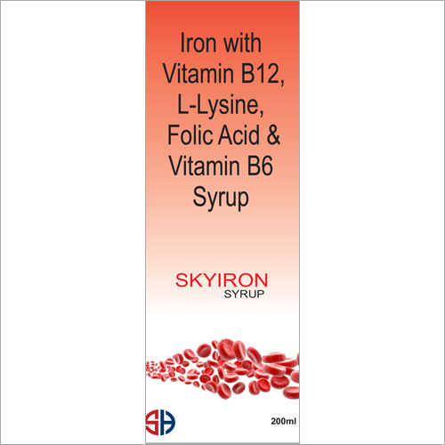200ml Iron With Vitamin B12 L-Lysine Folic Acid and Vitamin B6 Syrup By SKYWIN HEALTHCARE