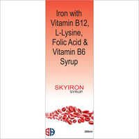 200ml Iron With Vitamin B12 L-Lysine Folic Acid and Vitamin B6 Syrup