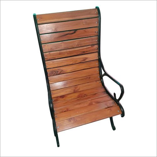 Cast Iron Frame With Teak Wood Outdoor Chair