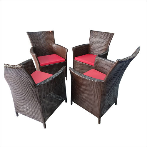 Brown Wicker Chair Set