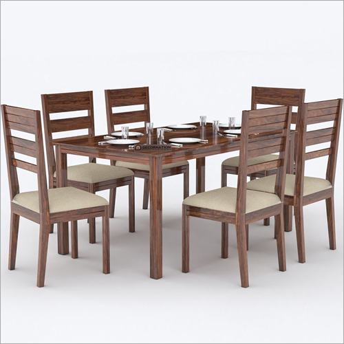 Wooden Dinning Table With 6 Chair Set
