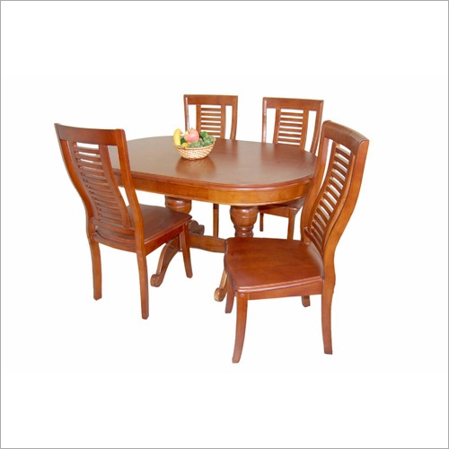 Wooden Dinning Table with 4 Chair Set