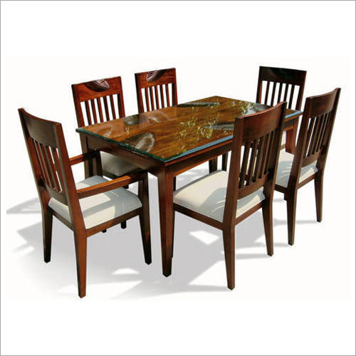 6 Seater Wooden Dining Table Set