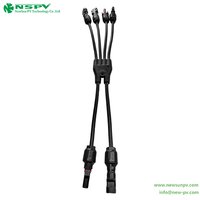 PV 4 To 2 Solar Y Connectors Solar Wiring Harness Solar Panel Parallel Connectors
