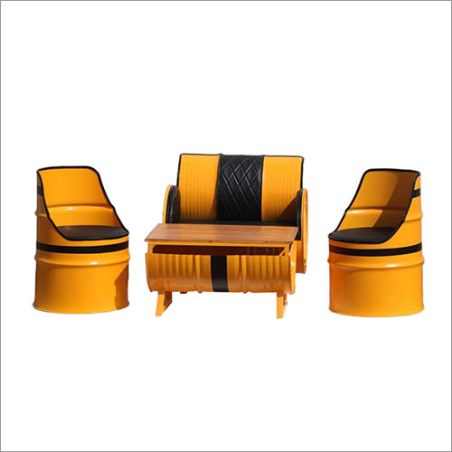 Four Seater Barrel Sofa Set Design: Standard