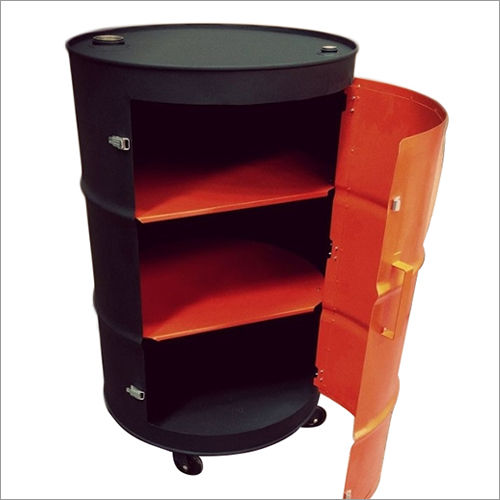 Black Drum Barrel Storage Rack