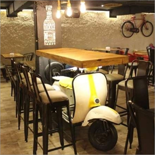 Wooden Top Scooter Table