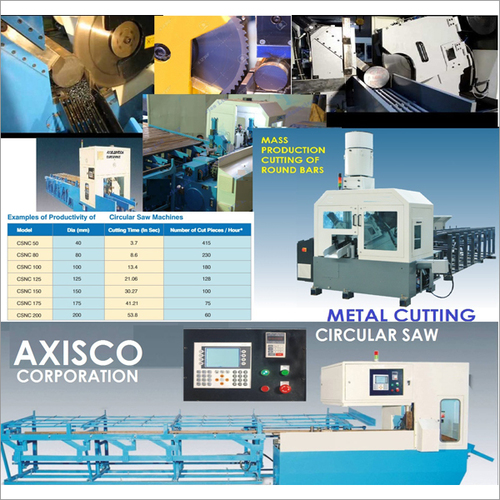 CNC Circular Saw Metal Cutting Machine By AXISCO CORPORATION