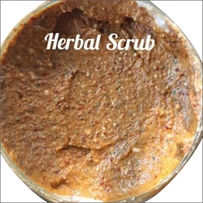 Herbal Face Scrub - Chandan Flavour Cream, 100g Jar Packaging | Herbal Ingredients for Normal Skin Use in Parlor