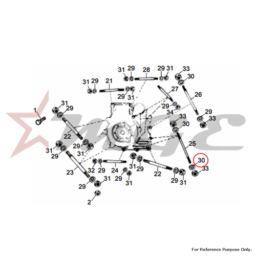 Washer For Crankcase Stud For Royal Enfield - Reference Part Number - #140083/1