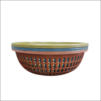 Round Plastic Vegetable Basket By AJAY POLY PLAST