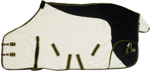 Standard Neck Polar Fleece Rug - Customized Size, Dual Tone Fleece Fabric | Chest Satin Lined, Freedom of Movement Gusset, Metal Buckles, Removable Leg Straps