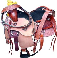 Western Horse Saddle - Material: Leather