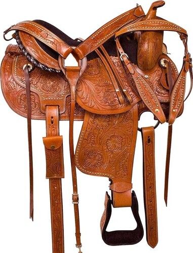 Brown Leather Horse Jumping Saddle Weatherproof: Yes