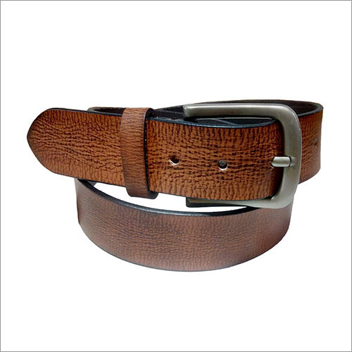 Mens Pure Brown Leather Belt