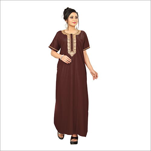 Brown Cotton Nighty