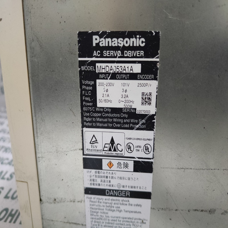 PANASONIC AC SERVO DRIVE MHDA053A1A